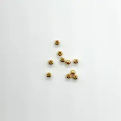Kovovy koralek 3mm10kusu zlaty